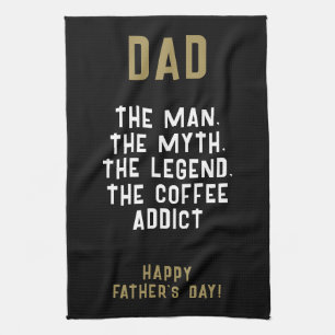 Linge De Cuisine Papa Homme Mythe Légende Café Addict Drôle