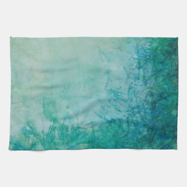 Linge De Cuisine Papier avec l'abrégé sur bleu, vert, et noir (Horizontal)