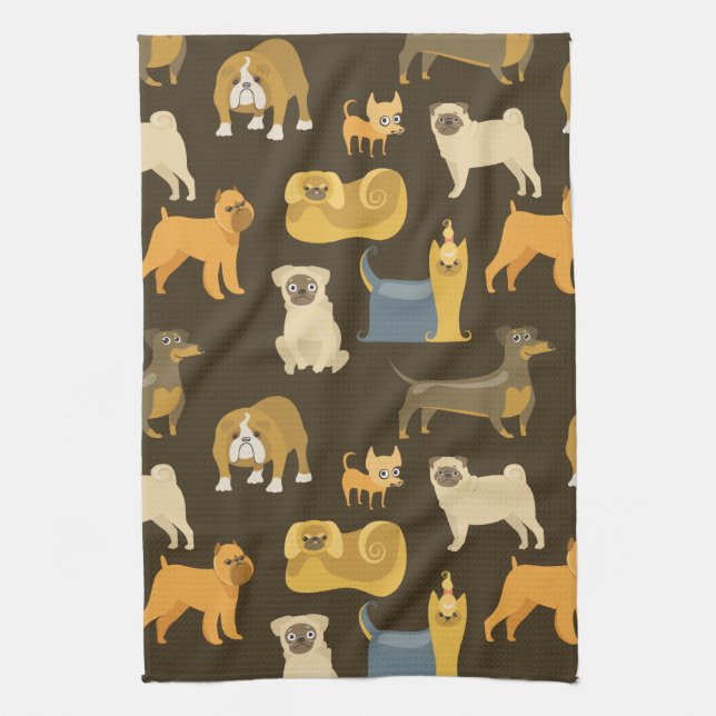 Linge De Cuisine Papier peint divers de chiens (Vertical)
