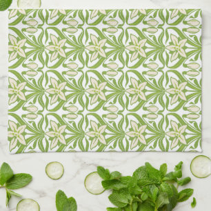 Linge De Cuisine Papier peint floral vintage Art Nouveau
