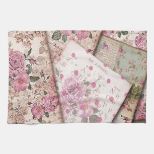 Linge De Cuisine Papiers floraux victoriens