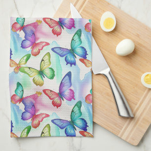 Linge De Cuisine Papillon Aquarelle