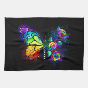 Linge De Cuisine Papillon arc-en-ciel