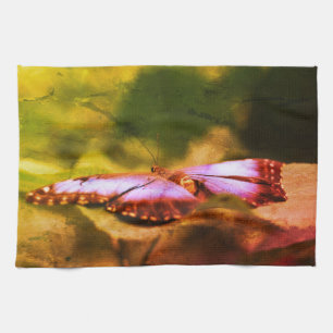Linge De Cuisine Papillon bleu Nature Abstraite