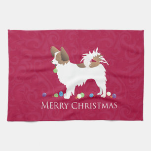 Linge De Cuisine Papillon Chien Joyeux Noël Design