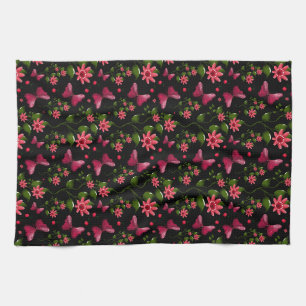 Linge De Cuisine Papillon Floral de Jardin de Printemps Moderne