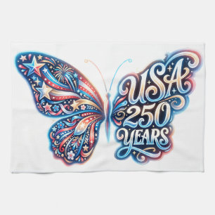 Linge De Cuisine Papillon pour le 250e anniversaire des États-Unis