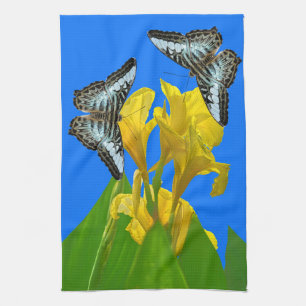 Linge De Cuisine Papillons à clipper bleu malaisien sur Canna King