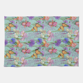 Linge De Cuisine Papillons Dans Le Jardin