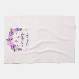 Linge De Cuisine Papillons rose et pourpre