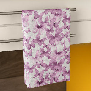 Linge De Cuisine Papillons roses colorés modernes