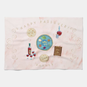 Linge De Cuisine Pâque vintage Seder Pesach cacher décoratif