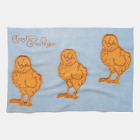 Pâques Salutations poussins en Bleu