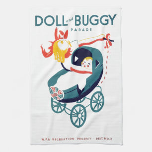 Linge De Cuisine Parade poupée et buggy