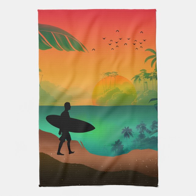 Linge De Cuisine Paradis océanique d'été (Vertical)