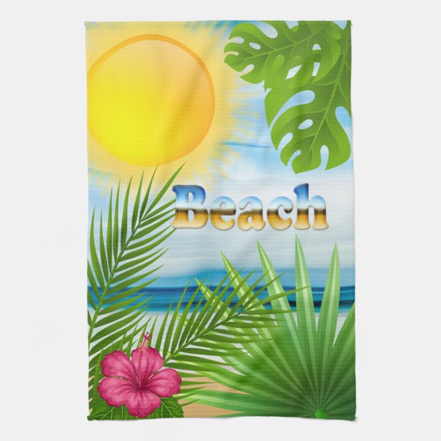 Linge De Cuisine Paradis tropical de Sunrise Beach (Vertical)