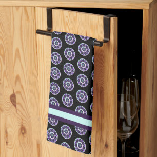 Linge De Cuisine Parapluie violet & coeurs .7