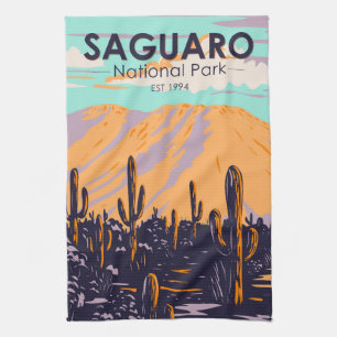 Linge De Cuisine Parc national du Saguaro Arizona Wasson Peak Vinta