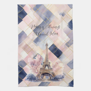 Linge De Cuisine Paris est toujours une bonne idée Tour Eiffel Bleu