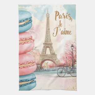 Linge De Cuisine Paris, Je T'aime - Tour Eiffel avec Macarons