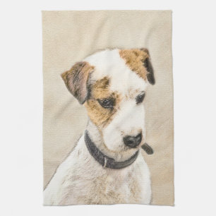 Linge De Cuisine Parson Jack Russell Terrier Peinture - Chien Art