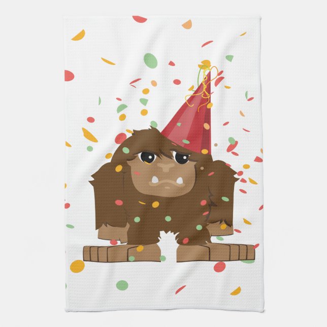 Linge De Cuisine Parti Confetti Sasquatch Bigfoot (Vertical)