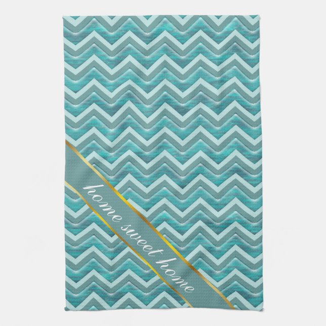 Linge De Cuisine Parties scintillant d'eau Chevron Motif (Vertical)