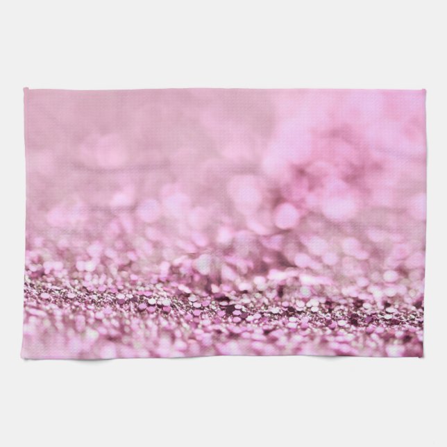 Linge De Cuisine Parties scintillant en or rose rose brillant (Horizontal)