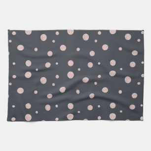 Linge De Cuisine PARTIES SCINTILLANT FAUX rose or blush dotty motif