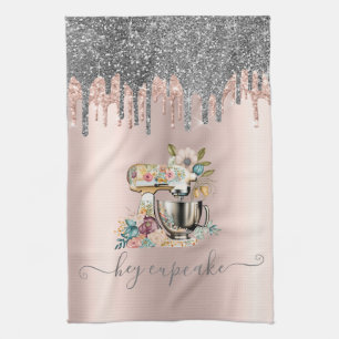 Linge De Cuisine Parties scintillant  Mixer Floral Rose Gold