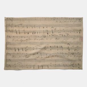 Linge De Cuisine Partition antique de 1822, Chanson du vieil homme