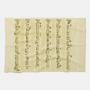 Linge De Cuisine Partition manuscrite Notes de chansons Antique Ivo
