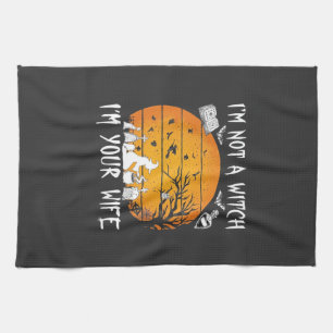 Linge De Cuisine Pas de femme sorcière Halloween Sunset Chaudron_1