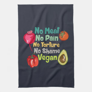 Linge De Cuisine Pas de viande pas de douleur Vegan dire