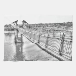 Linge De Cuisine Passerelle au-dessus de la rivière North Saskatche