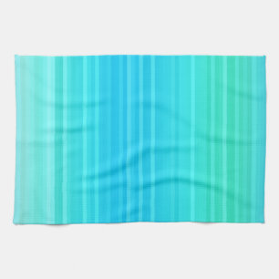 Linge De Cuisine Pastel Abstrait Turquoise Bleu Bleu Grandes Têtes