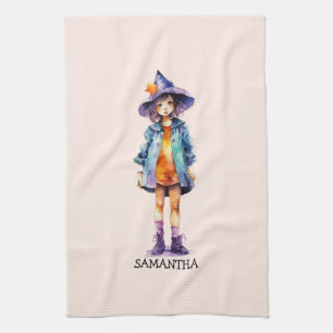 Linge De Cuisine Pastel Cute Witch Girl Halloween esthétique