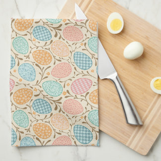 Linge De Cuisine Pastel Easter Egg Motif