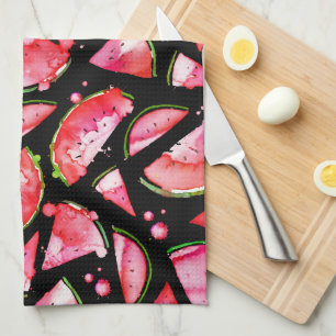 Linge De Cuisine Pastèque à l'aquarelle 2