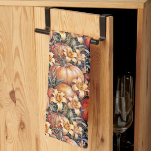 Linge De Cuisine Patch citrouille et Daylilies
