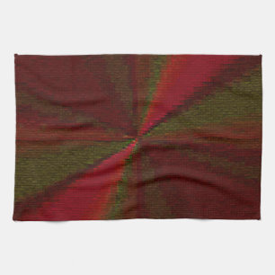 Linge De Cuisine Patchwork de dégradé circulaire rouge à vert