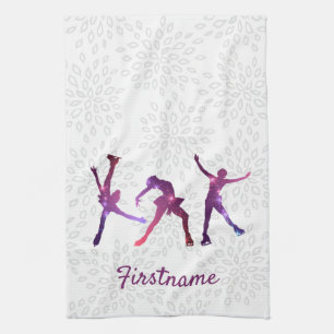 Linge De Cuisine Patinage artistique Étoile violette rose - serviet