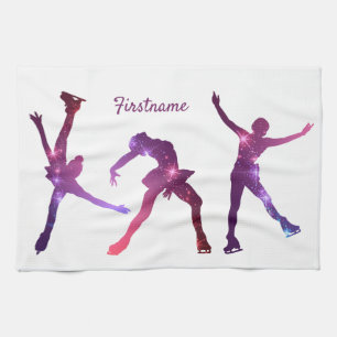 Linge De Cuisine Patinage artistique Rose Violet étoile - patinage
