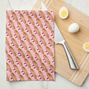 Linge De Cuisine Pâtisserie Pâtisserie Pink Eclair French Choux