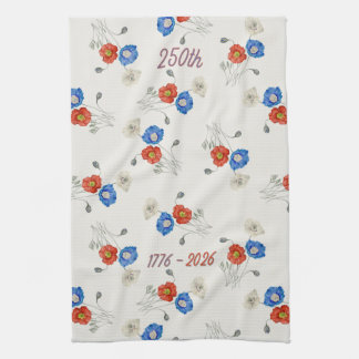 Linge De Cuisine Patriotique 250ème rouge blanc & bleu 1776-2026 pa