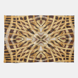 Linge De Cuisine Pattern Black and Yellow kaleidoscope