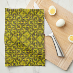 Linge De Cuisine Pattern de Medieval Yellow