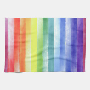 Linge De Cuisine Pattern de Vertical Rainbow  