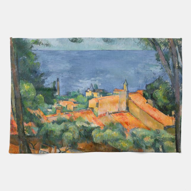 Linge De Cuisine Paul Cezanne - Estaque aux toits rouges (Horizontal)