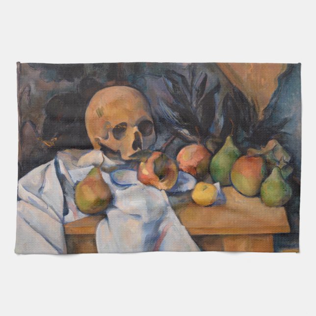 Linge De Cuisine Paul Cezanne - La vie morte avec le crâne (Horizontal)